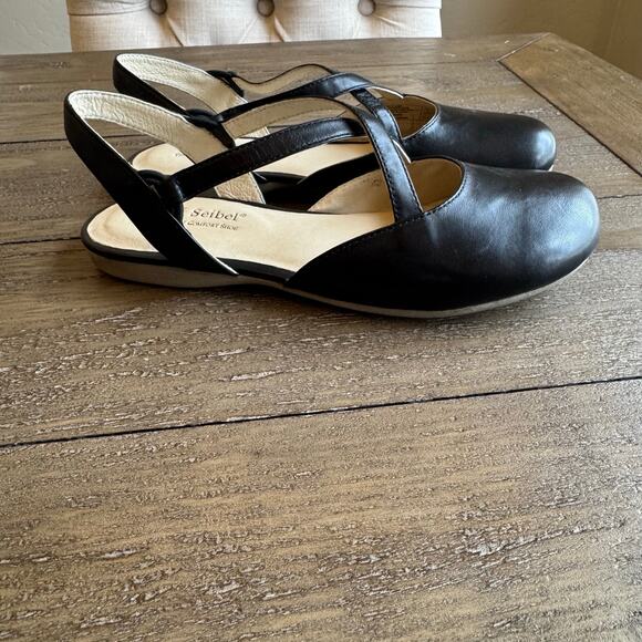 Josef Seibel Women's Sz US 6-6.5 EU 37 Black Fiona Ballet Flat Comfort NEW - Picture 3 of 11
